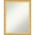 Amanti Art Owen Gold Non-Beveled Wood Framed Bathroom Vanity Wall Mirror