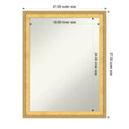 Miroir mural de salle de bain encadré en bois sans biseau Amanti Art Owen Gold