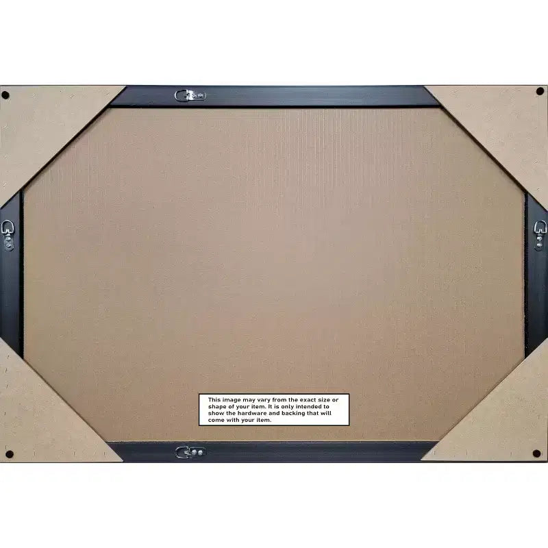 Miroir mural de salle de bain encadré en bois sans biseau Amanti Art Owen Gold