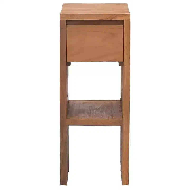 vidaXL Table de chevet Bois naturel Bois de teck massif Petite