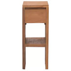 vidaXL Table de chevet Bois naturel Bois de teck massif Petite