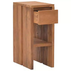 vidaXL Table de chevet Bois naturel Bois de teck massif Petite