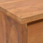 vidaXL Table de chevet Bois naturel Bois de teck massif Petite