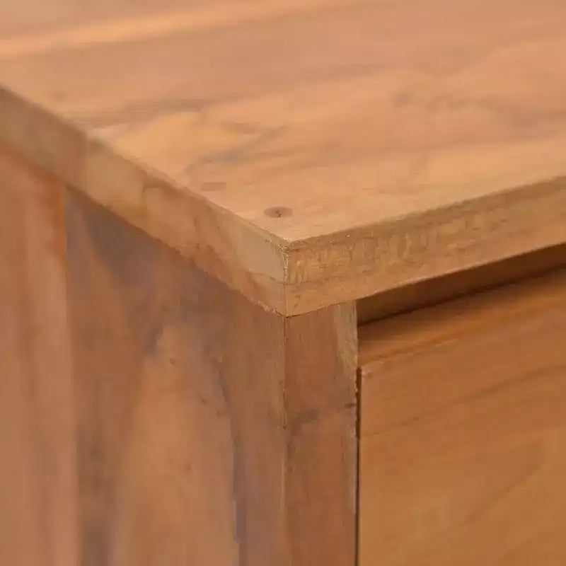vidaXL Table de chevet Bois naturel Bois de teck massif Petite