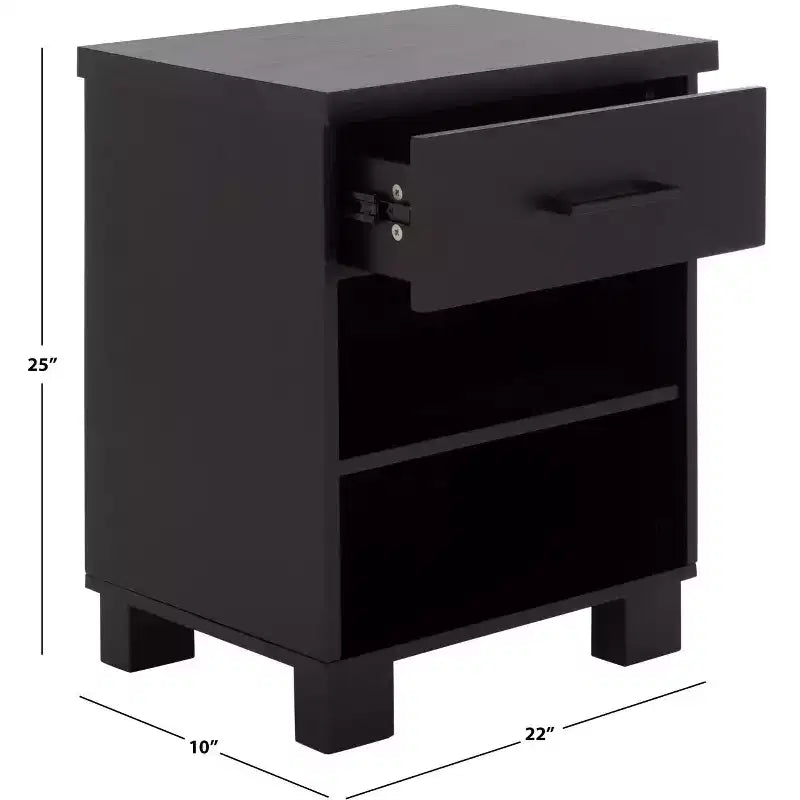 Table de chevet à 1 tiroir et 2 étagères Himanshu - SEI