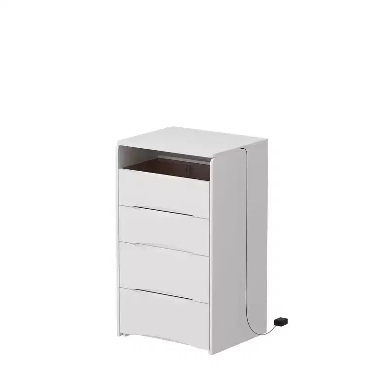 Famapy Coiffeuse blanche avec miroir LED, tiroirs et tabouret mobile, 3 modes d'éclairage, table de chevet pour enfants, bureau d'ordinateur, cadeau de Noël