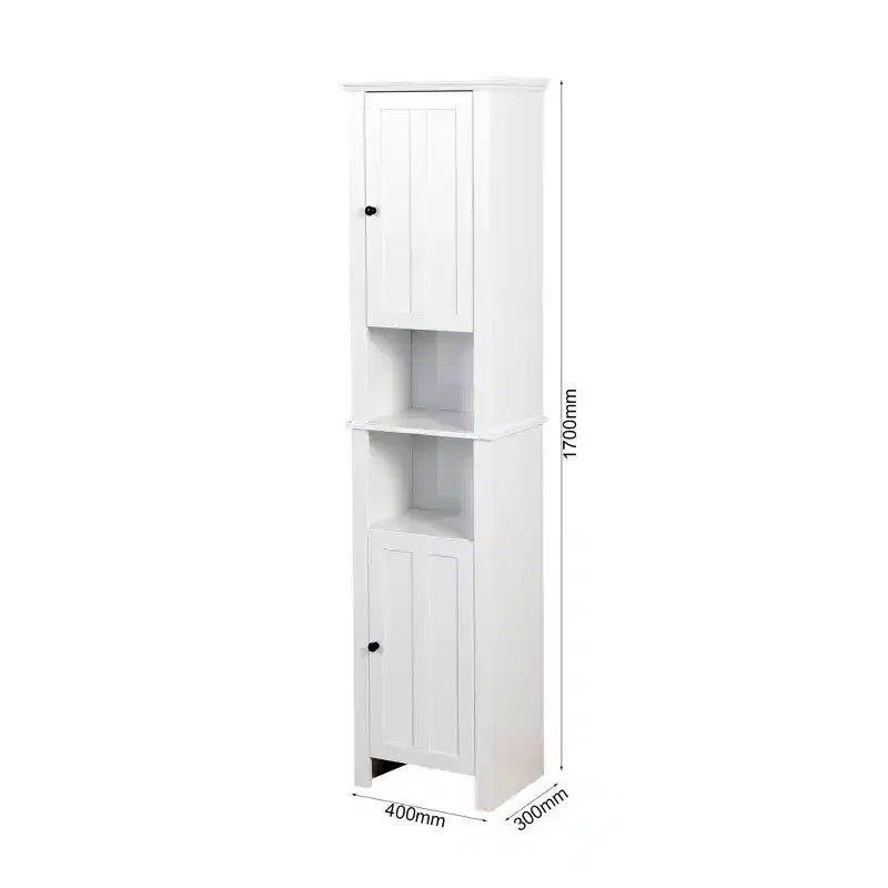 MAYEERTY Meuble de Rangement au Sol pour Salle de Bain avec 2 Portes et 6 Étagères, Armoire en Bois Multifonctionnelle pour Salon Salle de Bain