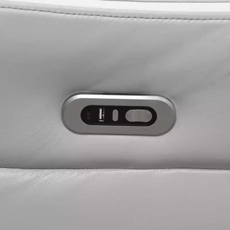 MAYEERTY Fauteuil inclinable électrique, Fauteuil relax électrique avec port de charge USB, Dossier réglable pour salon, Gris clair