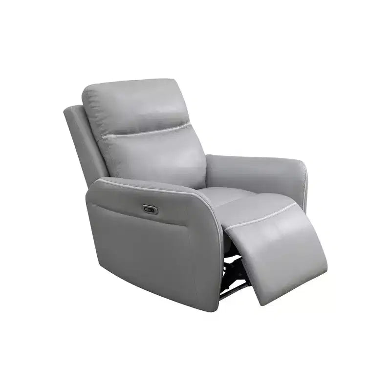 MAYEERTY Fauteuil inclinable électrique, Fauteuil relax électrique avec port de charge USB, Dossier réglable pour salon, Gris clair