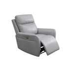 MAYEERTY Fauteuil inclinable électrique, Fauteuil relax électrique avec port de charge USB, Dossier réglable pour salon, Gris clair