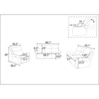 MAYEERTY Fauteuil inclinable électrique, Fauteuil relax électrique avec port de charge USB, Dossier réglable pour salon, Gris clair