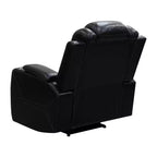 Fauteuil inclinable électrique MAYEERTY, en cuir respirant avec port de chargement USB, dossier réglable pour salon, noir