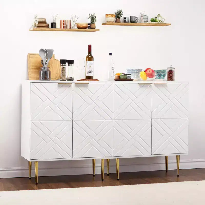 29 Buffet de rangement moderne avec 2 portes (pour cuisine/salle à manger/salon)