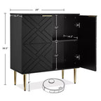 29 Buffet de rangement moderne avec 2 portes (pour cuisine/salle à manger/salon)