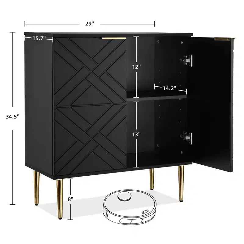 29 Buffet de rangement moderne avec 2 portes (pour cuisine/salle à manger/salon)