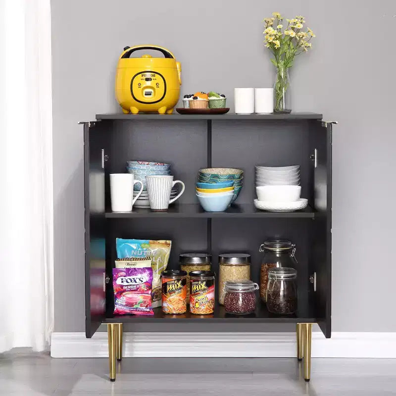 29 Buffet de rangement moderne avec 2 portes (pour cuisine/salle à manger/salon)