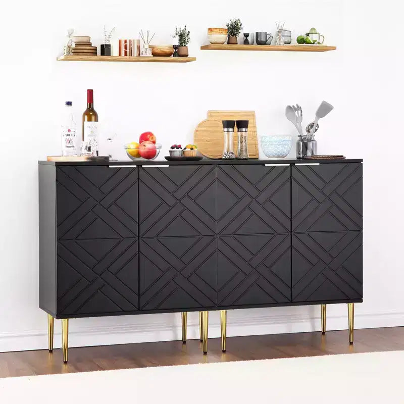 29 Buffet de rangement moderne avec 2 portes (pour cuisine/salle à manger/salon)