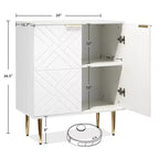 29 Buffet de rangement moderne avec 2 portes (pour cuisine/salle à manger/salon)
