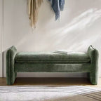 Banc rembourré en tissu chenille moderne Donna|ARTFUL LIVING DESIGN