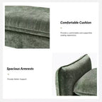 Banc rembourré en tissu chenille moderne Donna|ARTFUL LIVING DESIGN
