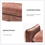 Banc rembourré en tissu chenille moderne Donna|ARTFUL LIVING DESIGN