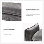 Banc rembourré en tissu chenille moderne Donna|ARTFUL LIVING DESIGN