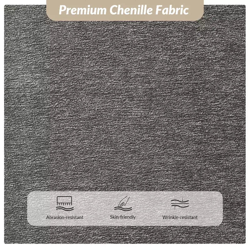 Banc rembourré en tissu chenille moderne Donna|ARTFUL LIVING DESIGN