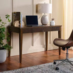 Bureau Amila à tiroir unique – Brun foncé – SEI