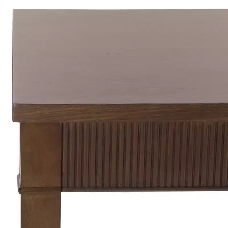 Bureau Amila à tiroir unique – Brun foncé – SEI