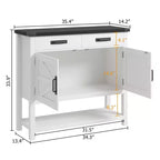 Table d'entrée de ferme – Console de rangement avec armoire à 2 portes et 2 tiroirs pour cuisine/couloir/salon