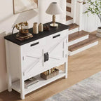 Table d'entrée de ferme – Console de rangement avec armoire à 2 portes et 2 tiroirs pour cuisine/couloir/salon