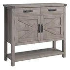 Table d'entrée de ferme – Console de rangement avec armoire à 2 portes et 2 tiroirs pour cuisine/couloir/salon