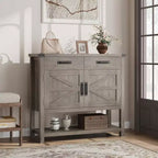 Table d'entrée de ferme – Console de rangement avec armoire à 2 portes et 2 tiroirs pour cuisine/couloir/salon