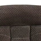 MAYEERTY Causeuse inclinable, canapé inclinable 2 places en tissu respirant anti-boulochage avec rangement et porte-gobelets pour salon, marron