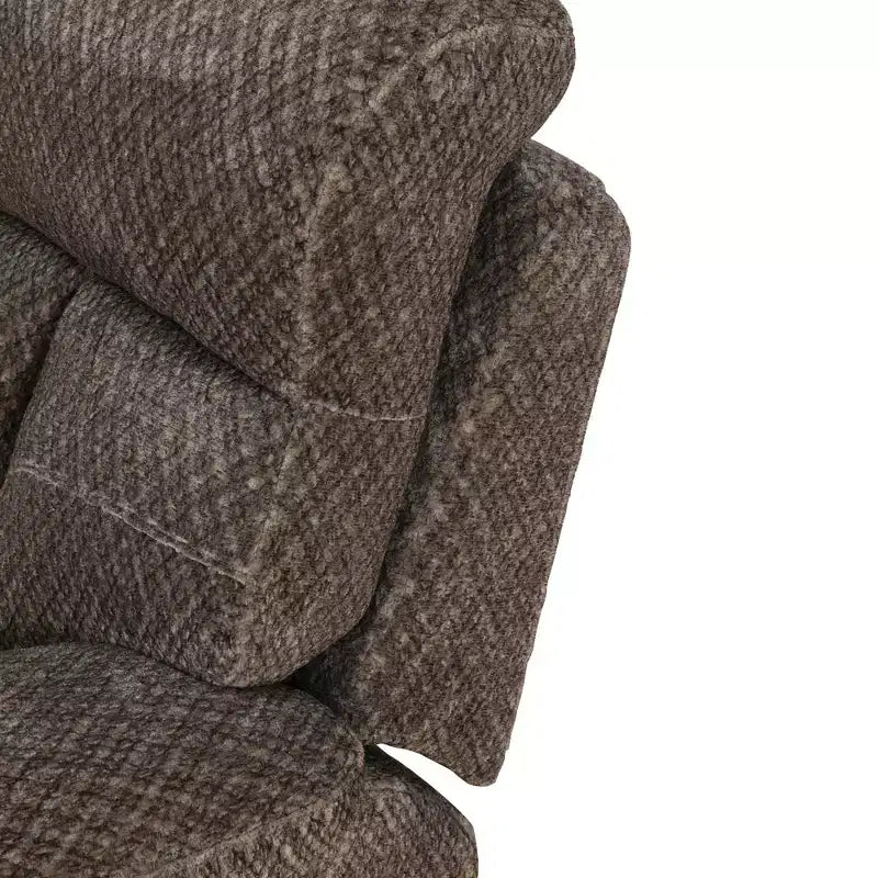 MAYEERTY Causeuse inclinable, canapé inclinable 2 places en tissu respirant anti-boulochage avec rangement et porte-gobelets pour salon, marron