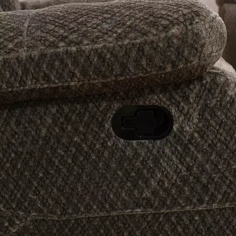 MAYEERTY Causeuse inclinable, canapé inclinable 2 places en tissu respirant anti-boulochage avec rangement et porte-gobelets pour salon, marron