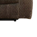MAYEERTY Causeuse inclinable, canapé inclinable 2 places en tissu respirant anti-boulochage avec rangement et porte-gobelets pour salon, marron
