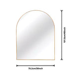 Miroir de salle de bain arqué Okak 30X40IN avec cadre en aluminium, miroir mural à haute réflexion, miroir arqué pour salle de bain, dressing