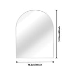 Miroir de salle de bain arqué Okak 30X40IN avec cadre en aluminium, miroir mural à haute réflexion, miroir arqué pour salle de bain, dressing