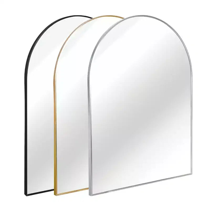 Miroir de salle de bain arqué Okak 30X40IN avec cadre en aluminium, miroir mural à haute réflexion, miroir arqué pour salle de bain, dressing