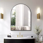 Okak 30X40IN Arched Bathroom Mirror with Aluminum Frame, Wall Mirror with High Reflection, Arched Mirror for Bathroom, Dress Room