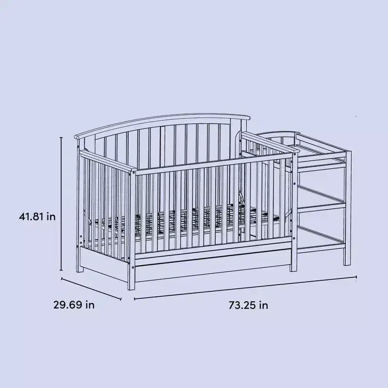 Lit de bébé et table à langer transformable 5-en-1 Storkcraft Steveston avec tiroir
