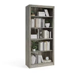 Bibliothèque moderne à 5 niveaux, étagère de 180 cm de haut en bois avec rangement ouvert, étagères de présentation autoportantes