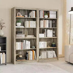 Bibliothèque moderne à 5 niveaux, étagère de 180 cm de haut en bois avec rangement ouvert, étagères de présentation autoportantes