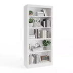 Bibliothèque moderne à 5 niveaux, étagère de 180 cm de haut en bois avec rangement ouvert, étagères de présentation autoportantes