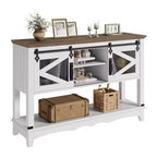 43.3 Narrow Console Table C White 2-Tier Entryway Table (for Living Room/Hallway)