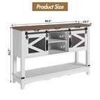 43,3 Table Console Étroite Blanche à 2 Niveaux (pour Salon/Couloir)