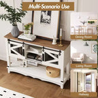 43,3 Table Console Étroite Blanche à 2 Niveaux (pour Salon/Couloir)