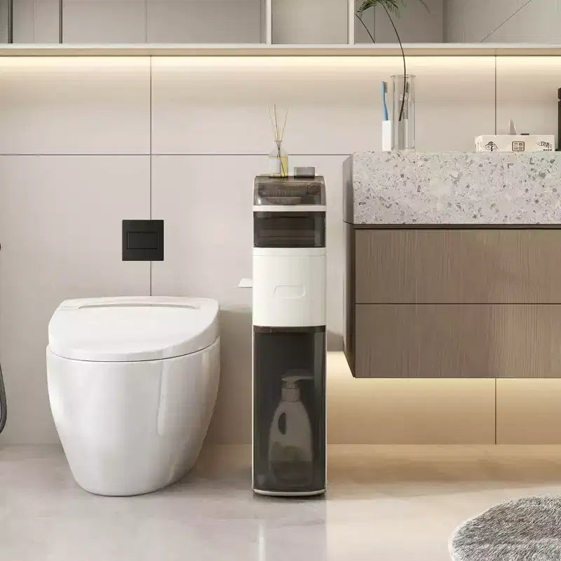 Meuble de rangement étroit à 4 niveaux Costway pour salle de bain avec tiroirs, boîte à mouchoirs et roulettes pour la cuisine