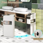 Meuble de rangement étroit à 4 niveaux Costway pour salle de bain avec tiroirs, boîte à mouchoirs et roulettes pour la cuisine